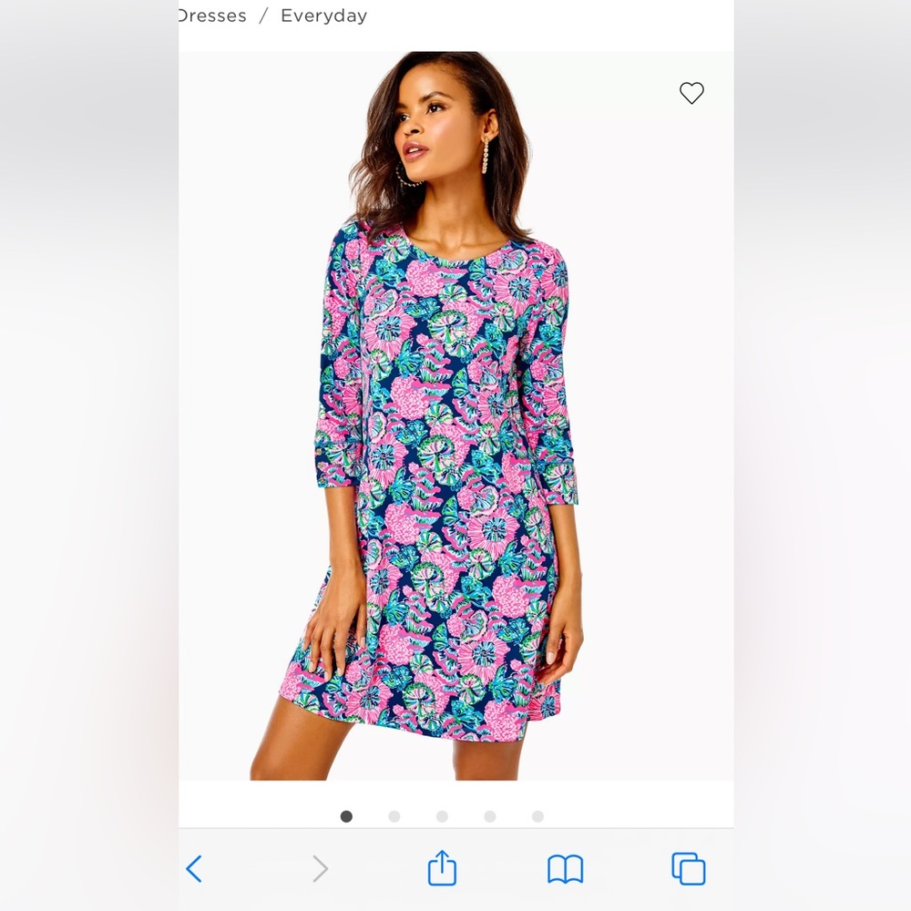 Lilly Pulitzer Pink & Blue Floral Shift Dress